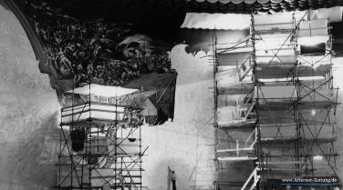 1. Pinselstrich Monumentalgemälde „Frühbürgerliche Revolution in Deutschland“