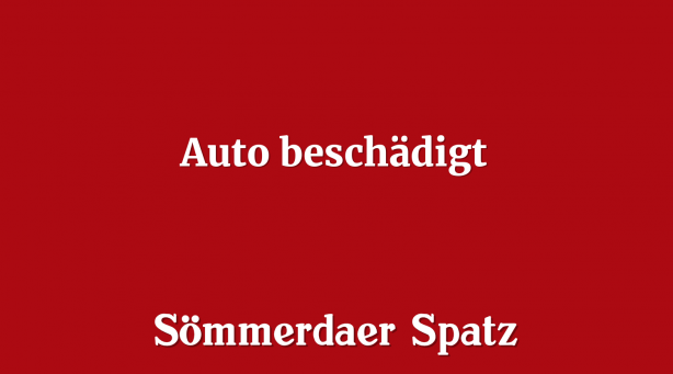 Auto beschädigt