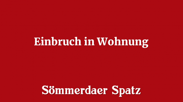 Einbruch in Wohnung