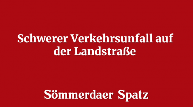 Schwerer Verkehrsunfall auf der Landstraße