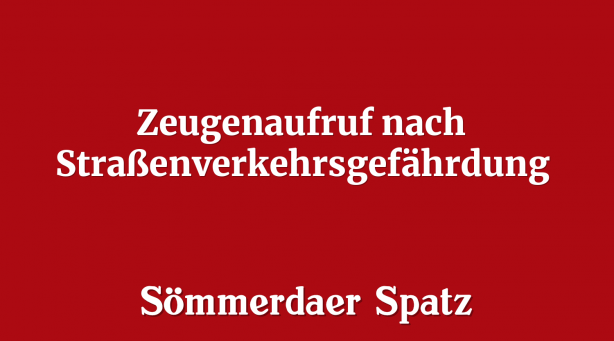 Zeugenaufruf nach Straßenverkehrsgefährdung