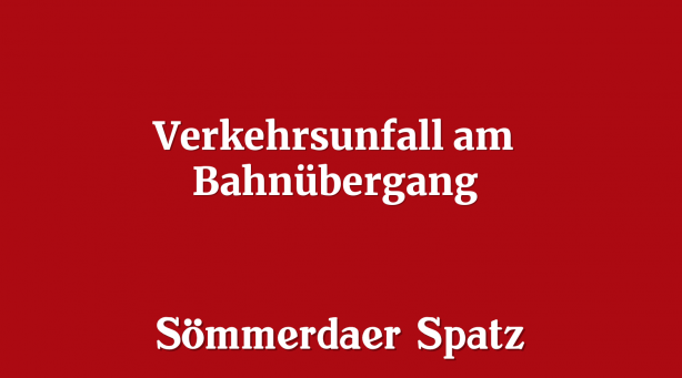 Verkehrsunfall am Bahnübergang