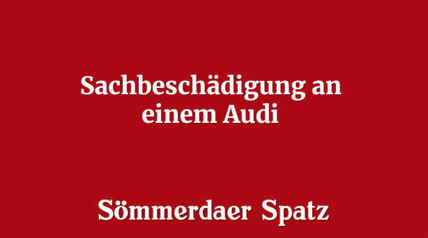 Sachbeschädigung an einem Audi