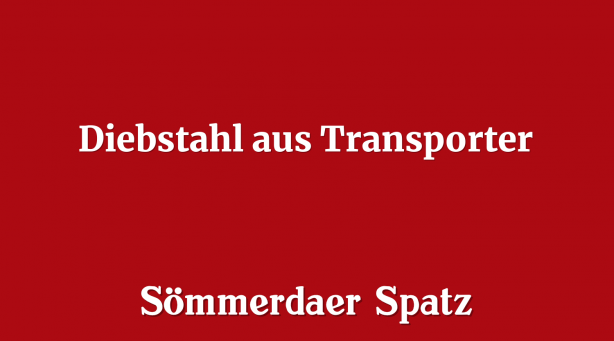 Diebstahl aus Transporter