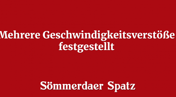 Mehrere Geschwindigkeitsverstöße festgestellt