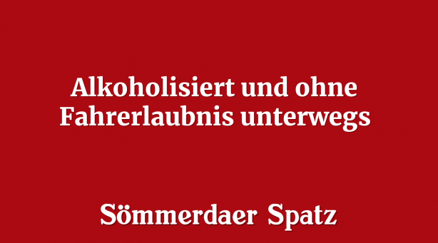 Alkoholisiert und ohne Fahrerlaubnis unterwegs