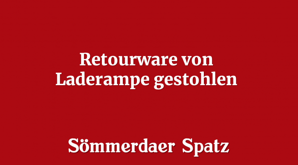 Retourware von Laderampe gestohlen