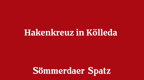 Hakenkreuz in Kölleda 
