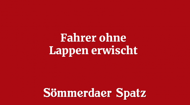 Fahrer ohne Lappen erwischt