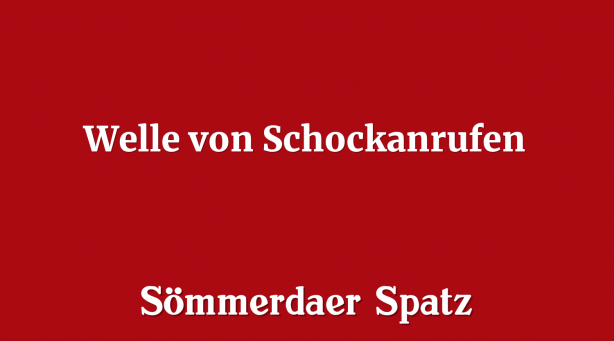 Welle von Schockanrufen