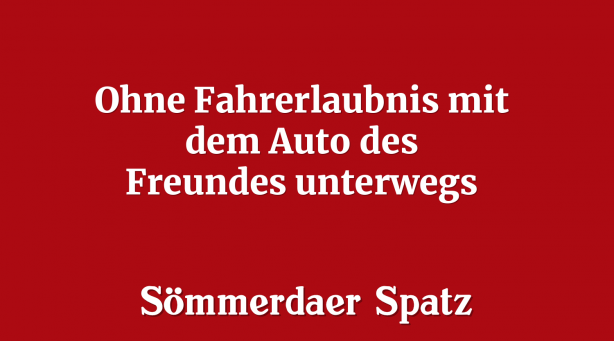 Ohne Fahrerlaubnis mit dem Auto des Freundes unterwegs