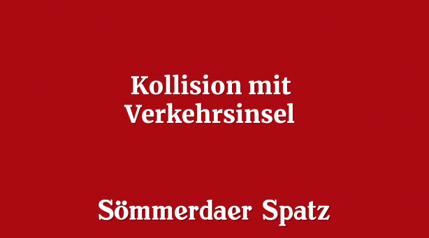 Kollision mit Verkehrsinsel