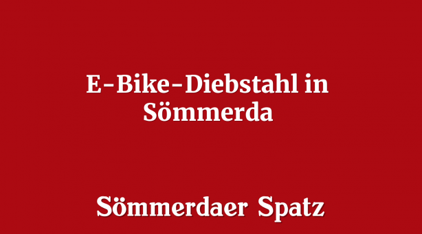 E-Bike-Diebstahl in Sömmerda
